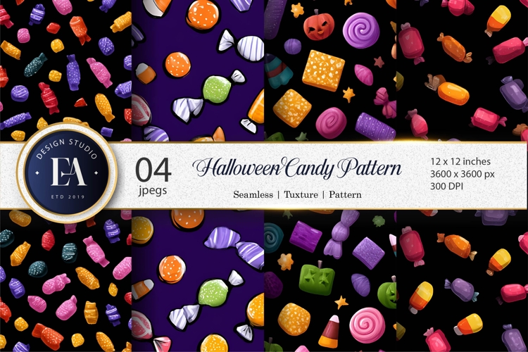 Tileable Seamless Candy Treats Digital Paper