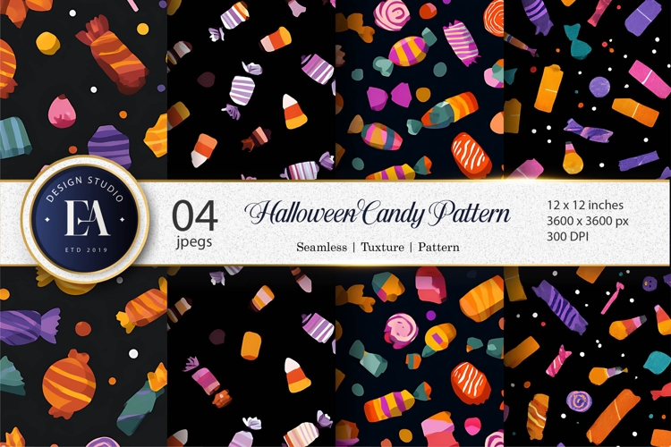 Tileable Seamless Candy Treats Digital Paper