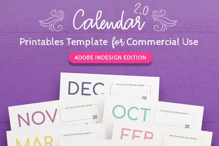 2021-2023 Calendar InDesign Template for Commercial Use
