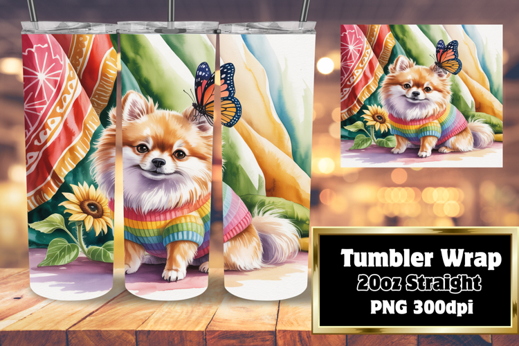 CUSTOM 20oz Tumbler Design for DIY , Cute Dog