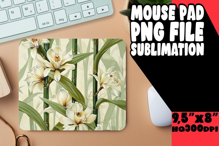 Stylish Petal Striped Mouse Mat - Sleek Workspace Accent example image 1