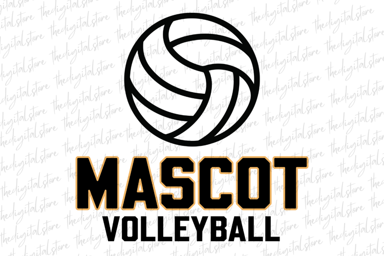 Mascot Volleyball SVG | SVG Cut files | Cricut