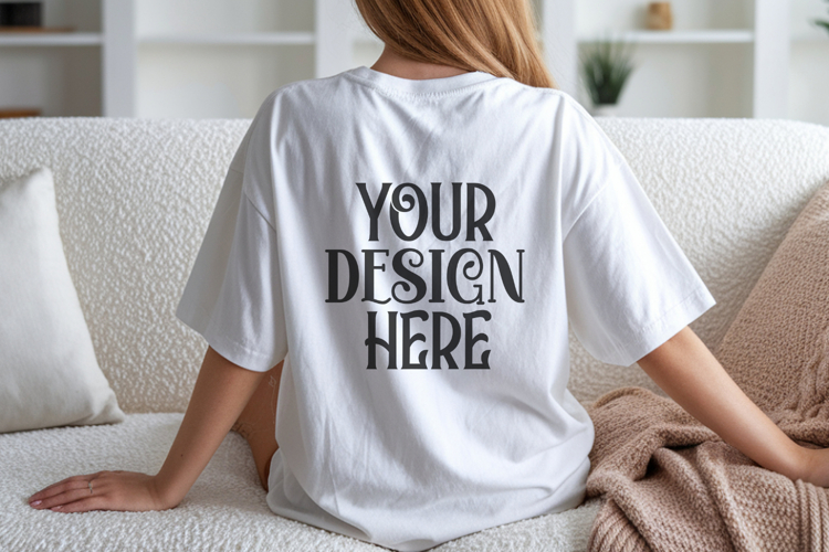 White Comfort Colors C1717 Shirt Mockup, CC 1717 T-shirt C