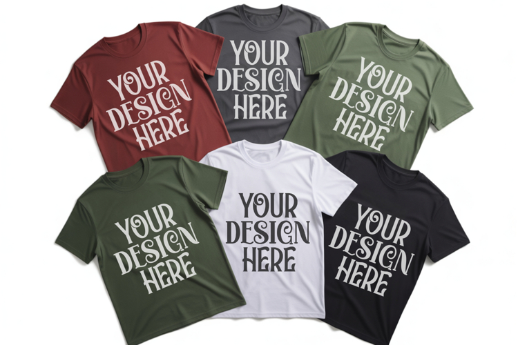 Christmas Family Matching Group T-Shirt Mockups | Holiday Fl