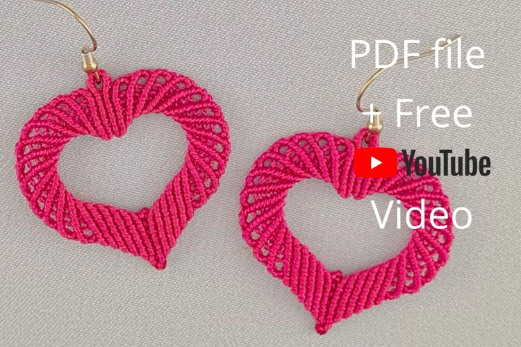 Micro Macrame Heart Earrings DIY YouTube Transcript