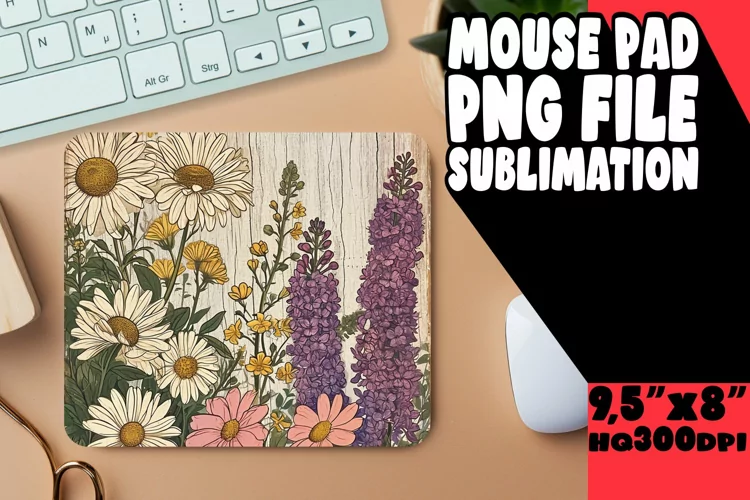 Springtime Blossom Pattern Mouse Pad Print