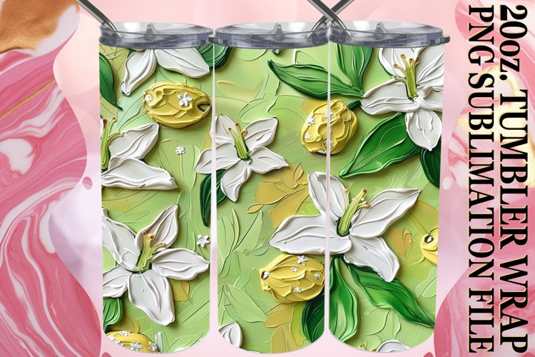 Blooming Flowers 3D Tumbler Design