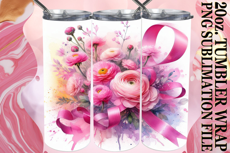 Radiant thoughts 20oz tumbler wrap, Flowers