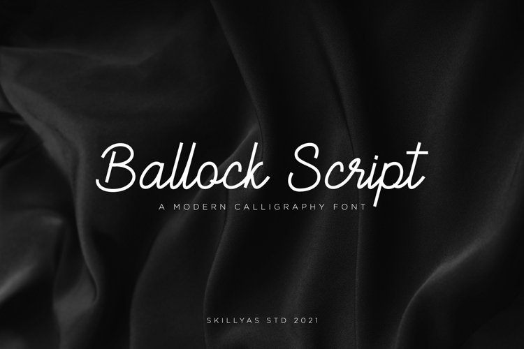 Ballock Script - a modern calligraphy font example image 1