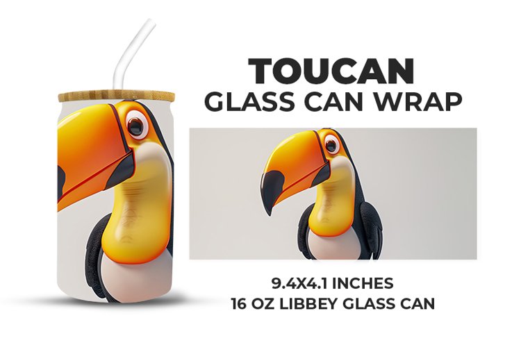 Toucan Glass Can Wrap example image 1