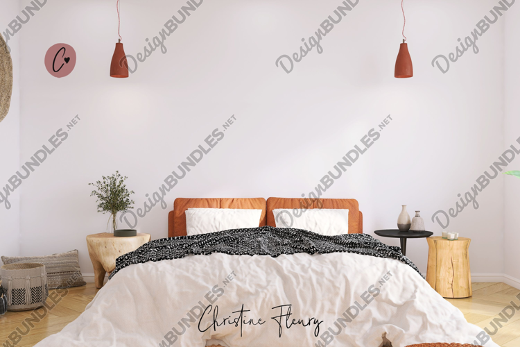 Modern Boho Interior Stock Photo