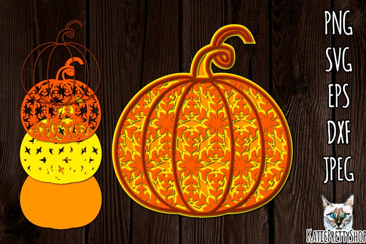 3d layered pumpkin, fall multilayered cut file, autumn svg