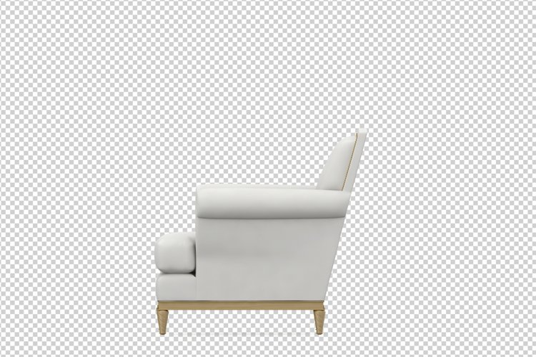 Isometric Arm Chair 3D isolated render