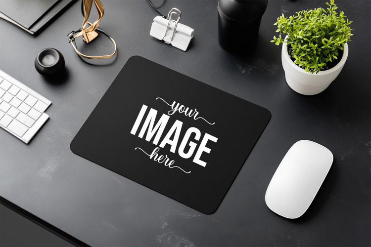 Office Desk Mouse Pad Mockup