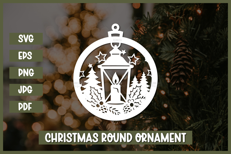 Round Christmas Ornament Svg Image 23