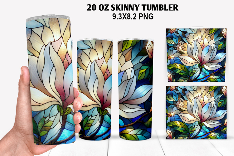 Flower Skinny Tumbler 20oz Wrap Design, Spring Tumbler Wrap