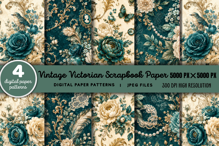 Victorian Scrapbook Paper JPG