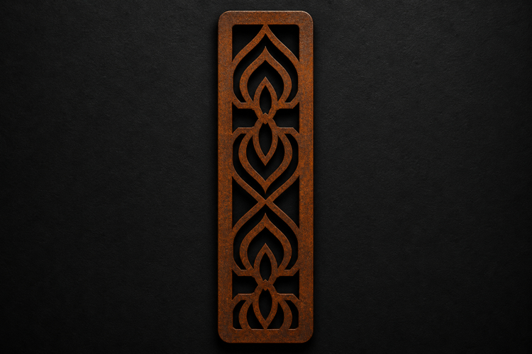 Abstract Floral Wooden Bookmark for Book Lovers