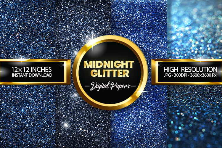 Midnight Glitter Digital Papers - 04 variations