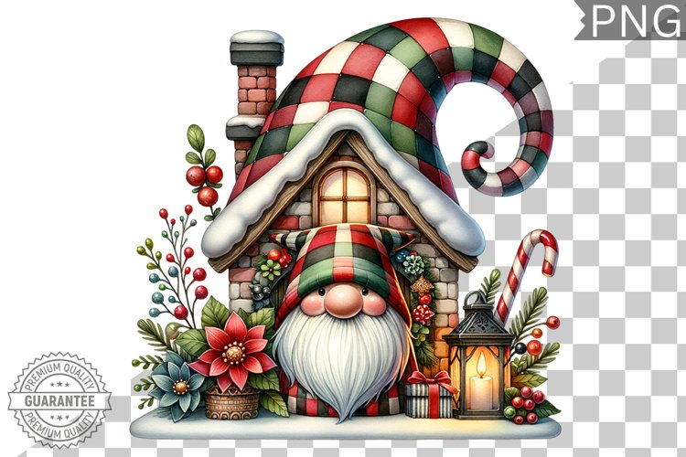 Christmas Gnome Sublimation - Clipart PNG Design