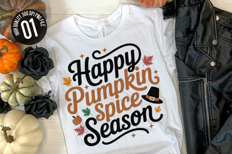 Happy Pumpkin Spice Season - Autumn t-shirt Design