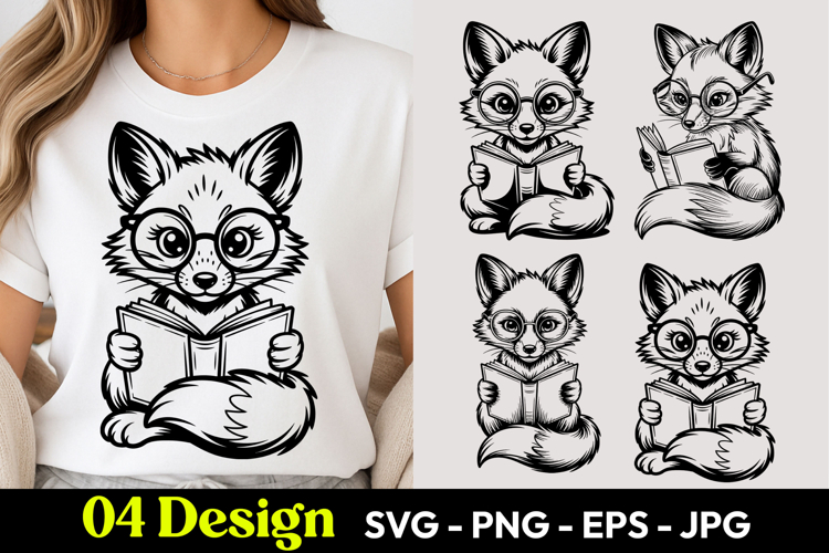 Reading Fox SVG PNG