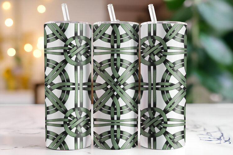 Lattice Pattern Tumbler Wrap | Sublimation | Tumblers example image 1