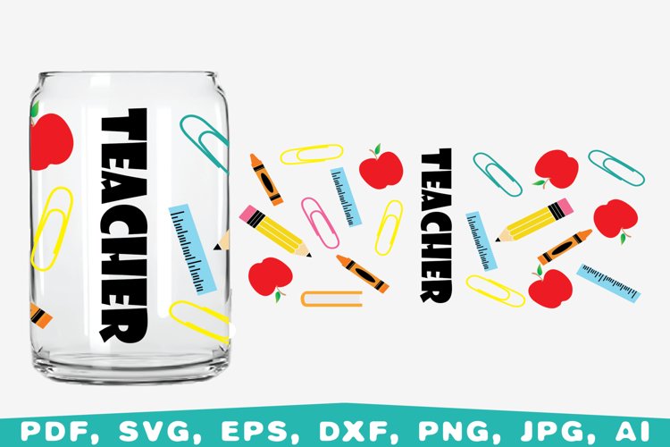 Teacher glass can svg, Teacher svg