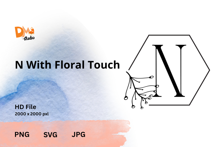 Floral Monogram Letter Svg Image 21