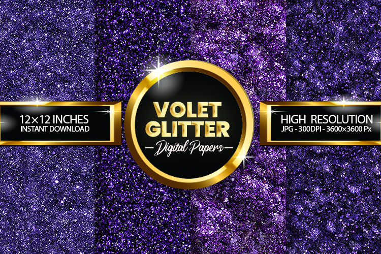 Volet Glitter Digital Papers - 04 variations