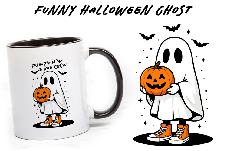 Funny ghost clipart, Halloween Sublimation PNG.