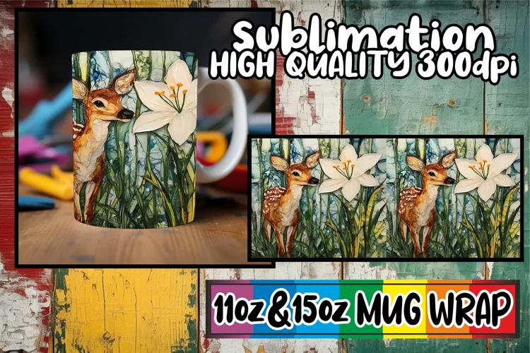 Cheerful sunsets 11oz 15oz sublimation wrap, Animals
