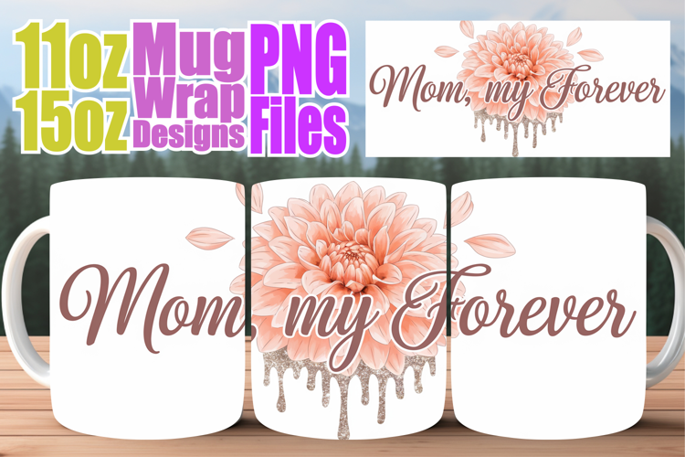 Heartwarming days sublimation print wrap, Mother's Day