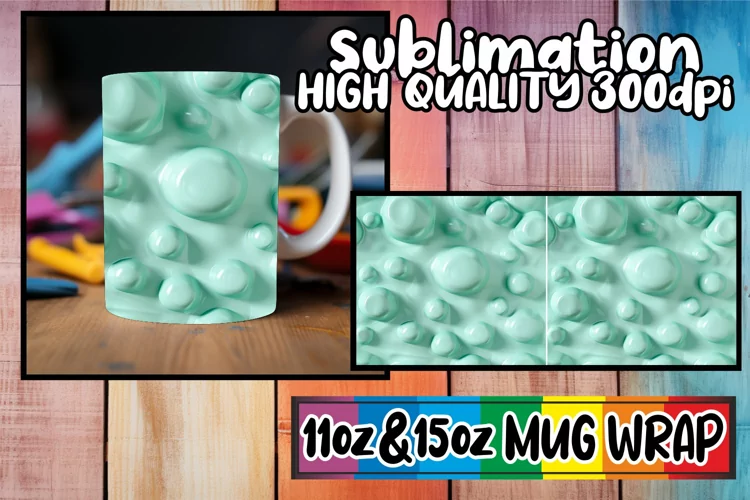 Abstract Color Burst: Sublimation Mug Wrap