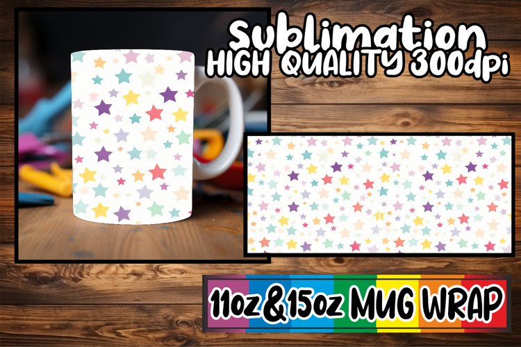 Starry Nightscape: Watercolor Galaxy Mug Wrap