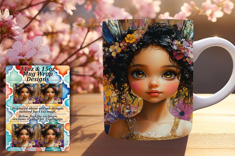 Bold 15oz Mug Wrap Png Template , Fairy