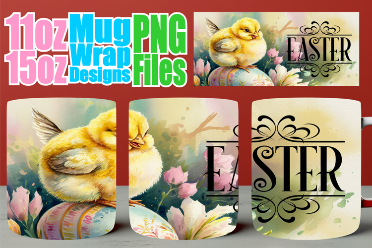 Graceful elegance 11oz 15oz mug wrap, Easter