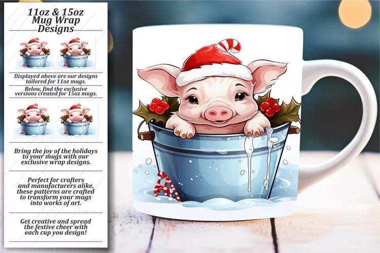 Whimsical Winter Creatures: Christmas Watercolor Mug