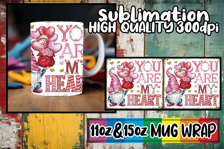 Unique sunsets 11oz 15oz sublimation wrap, Valenines