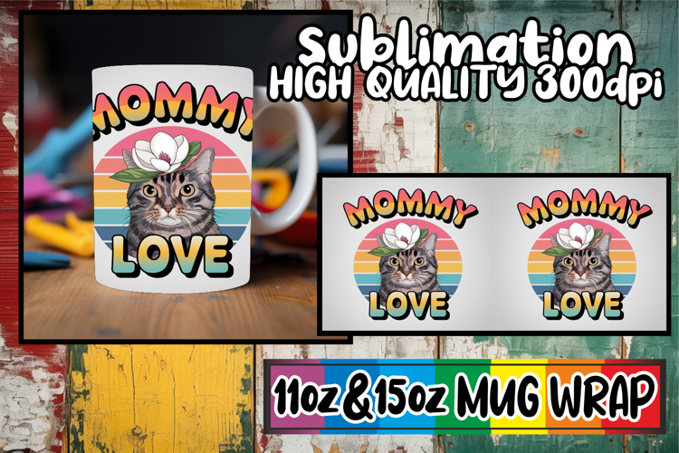 Whimsical evenings 11oz 15oz sublimation wrap, Cat Lover