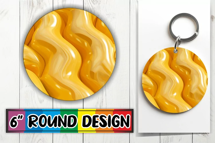 Stylish 3D Inflated Puff Circle Sublimation Patterns