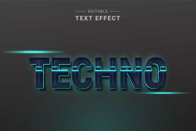 Editable Text Effect for Illustrator. Vector Graphic styles