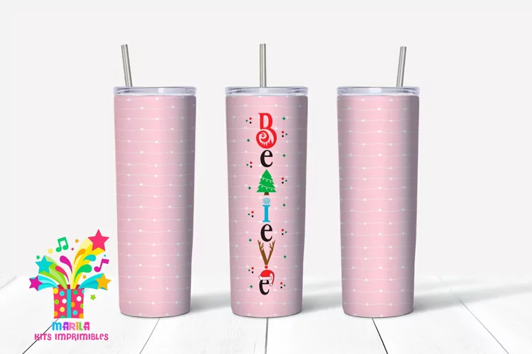 Merry Christmas Skinny tumbler Sublimation #14