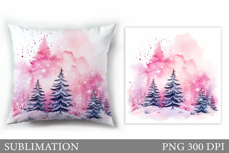 Christmas Tree Pillow Design. Christmas Tree Sublimation