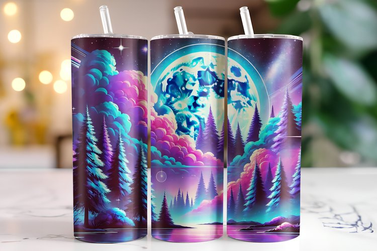Moon Tumbler Wrap | Sublimation | Tumblers example image 1