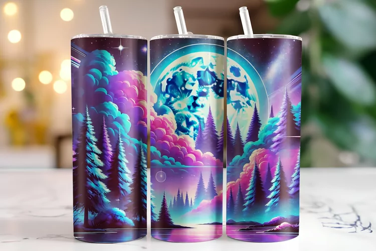Moon Tumbler Wrap | Sublimation | Tumblers