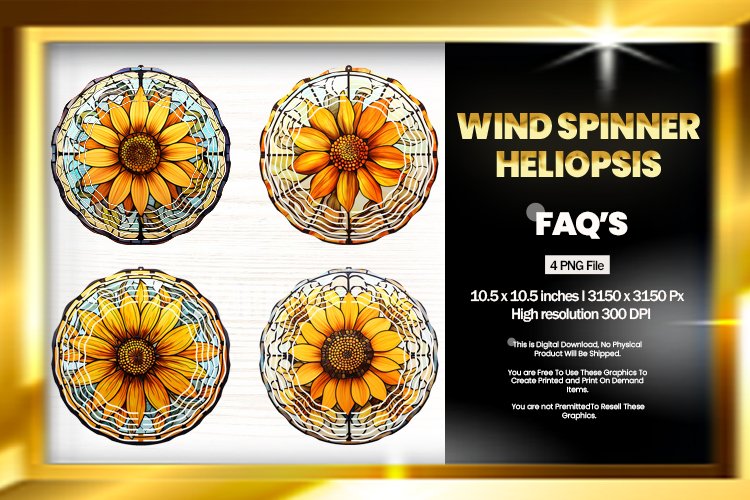 Heliopsis Wind Spinner Sublimation - 04 Variations example image 1