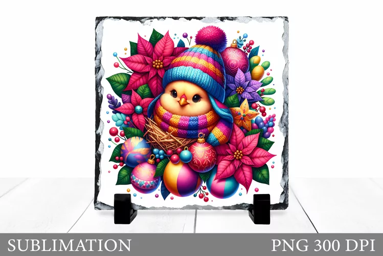 Christmas Bird Sublimation. Christmas Bird Slate Design