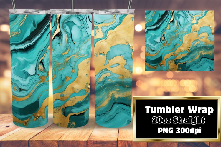 Marble Glitter Illusion Tumbler Wrap 20oz