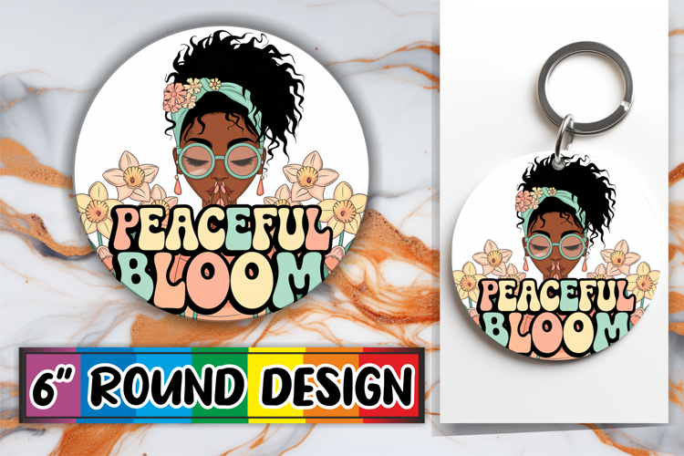 Cheerful Circle Coasters Design, Praying Woman